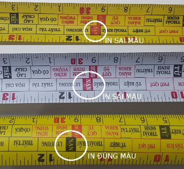 Thước Lỗ Ban bị in sai màu nền Cung nạn